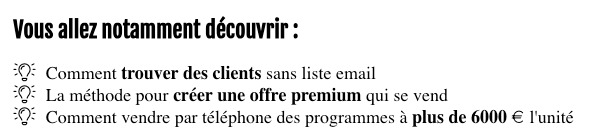 Lancer un Business - Ce que vous allez découvrir