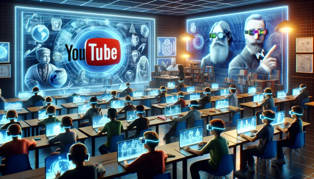 YouTube : Une Plateforme Éducative et Créative - YouTube en 2044 : Une Vision Utopique de l'Harmonie Numérique Interactive