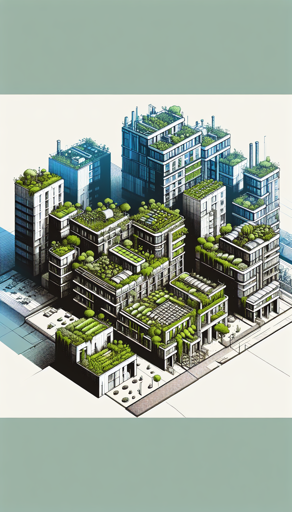 Des bâtiments à double usage, où les toits sont des jardins communautaires et des centres de culture alimentaire urbaine.