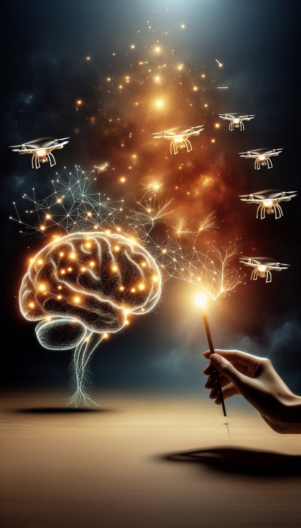 Les Drones de l’Inspiration : Une Révolution de la Créativité Humaine – Histoire fictive