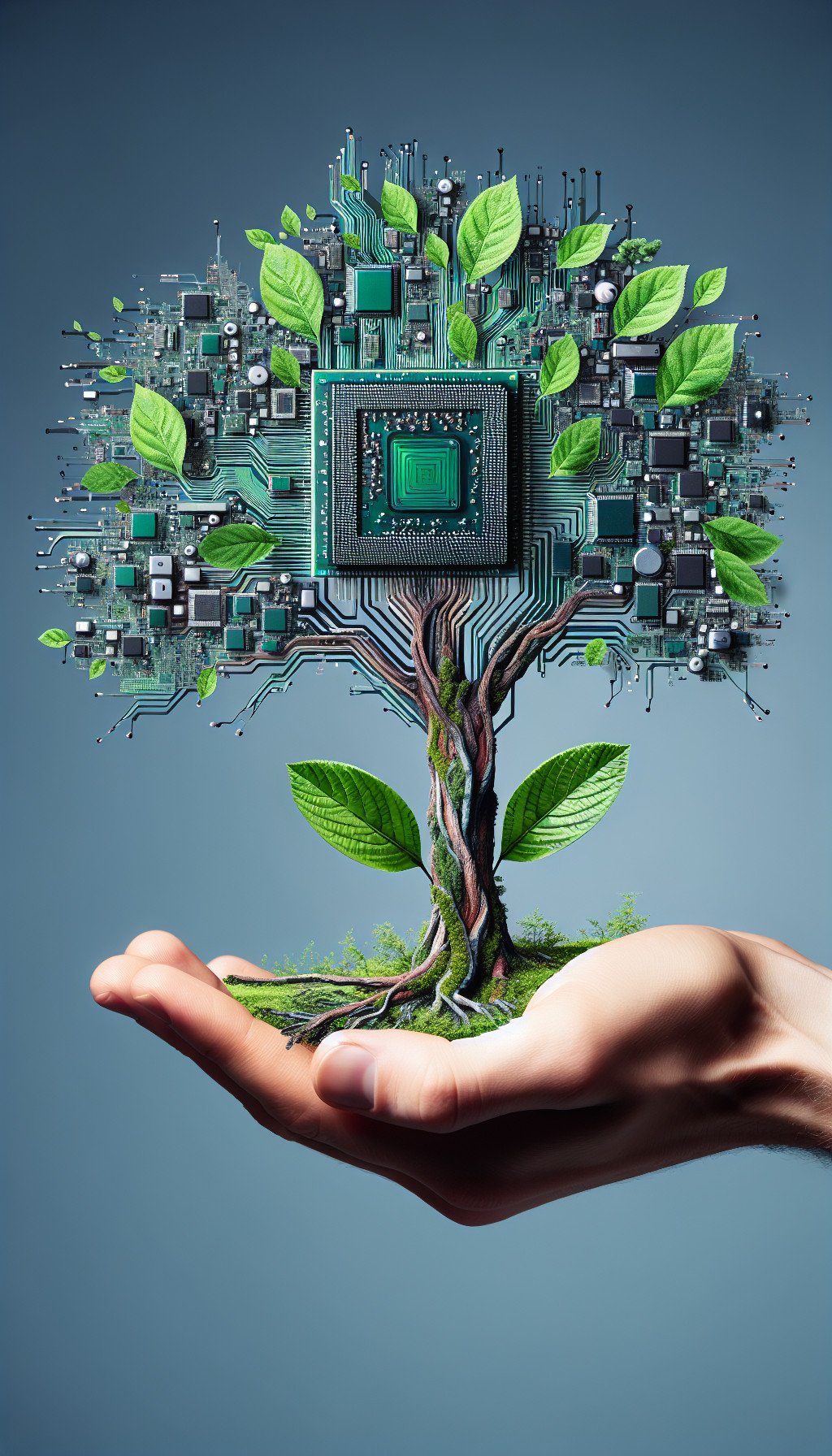 L’Arbre Électronique : Harmoniser Technologie et Nature – Dystopique