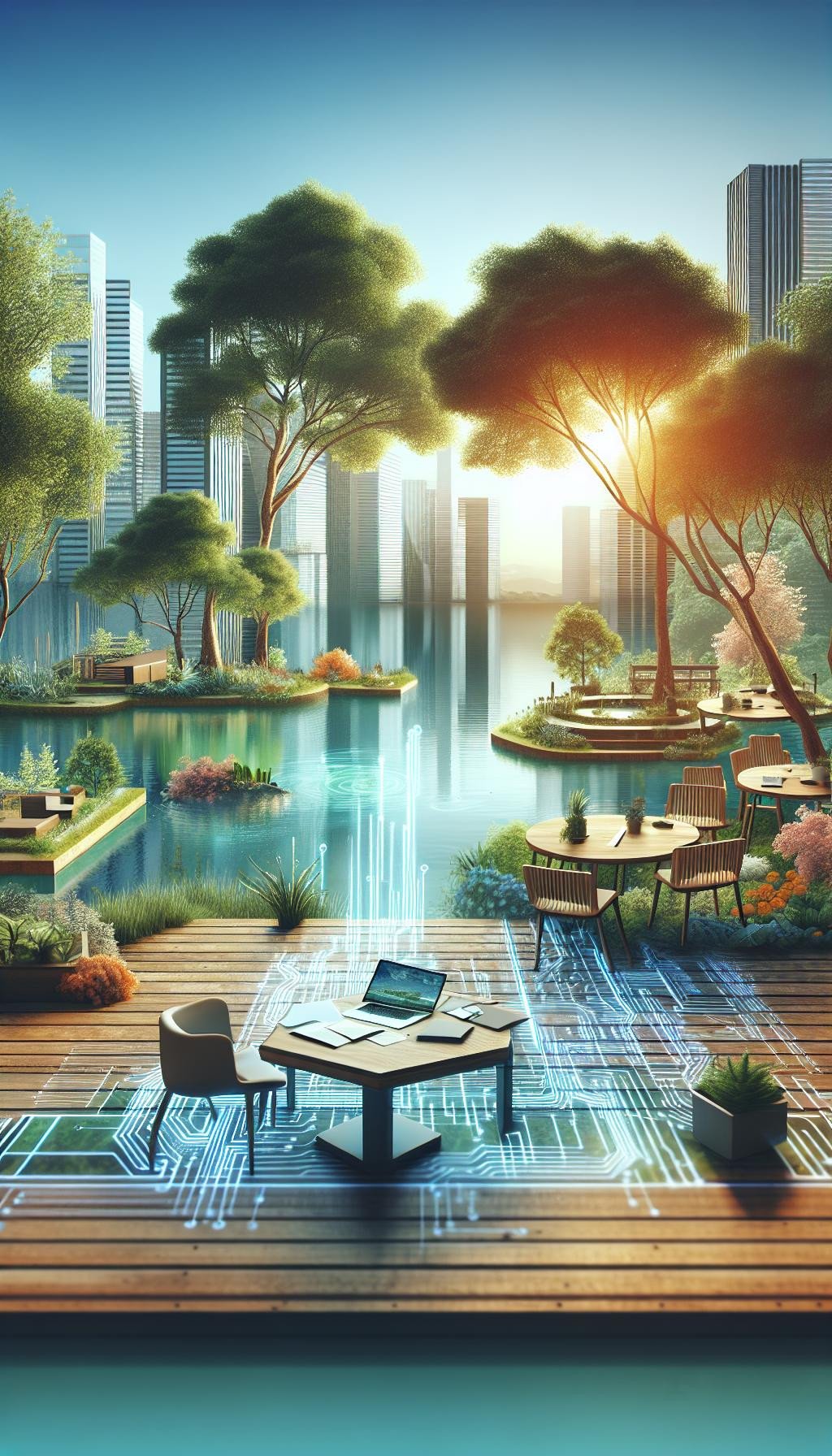 Harmonie Futuriste : Entre Nature et Technologie – Utopique