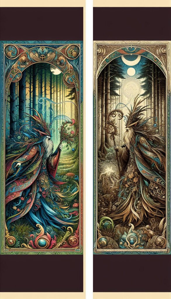 Les Sages de la Forêt : Gardiens du Jour et de la Nuit