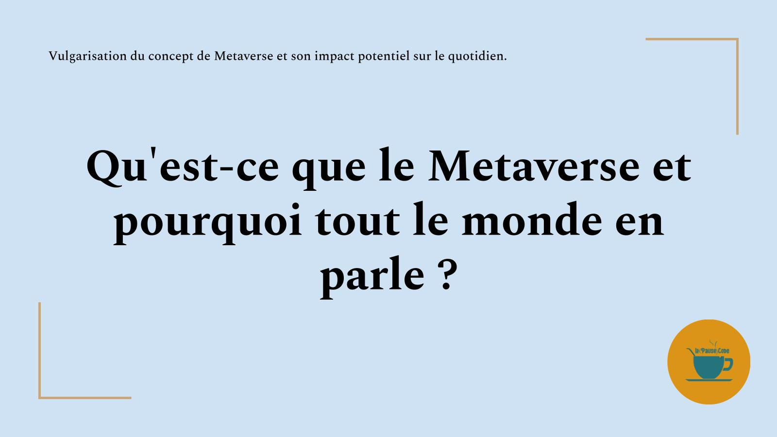 Découvrez le Metaverse, un univers numérique qui fusionne réalité virtuelle et augmentée. Explorez ses implications pour l'avenir digital et comment vous pouvez vous y préparer.