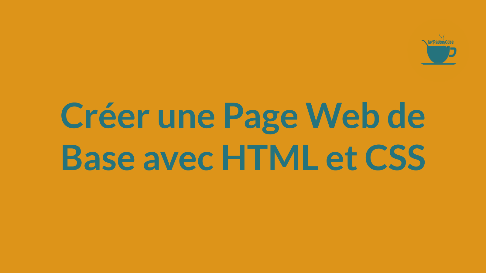 Créer une Page Web de Base avec HTML et CSS