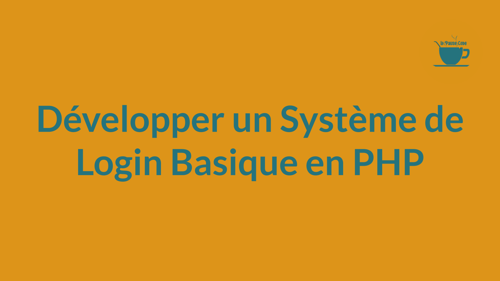 Développer un Système de Login Basique en PHP