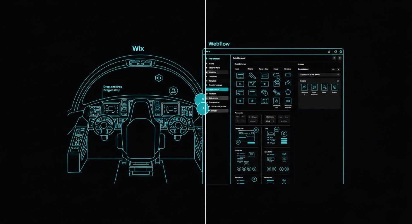 Fonctionnalités de Drag-and-Drop : Wix vs Webflow