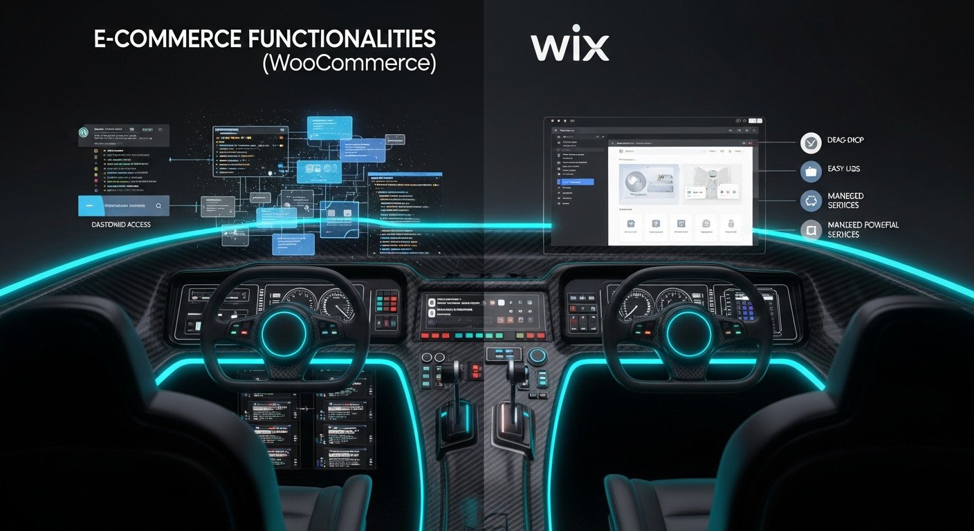Fonctionnalités E-commerce : WordPress (WooCommerce) vs Wix - LPC
